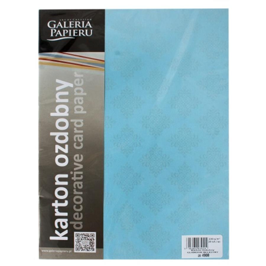 CARTULINA DECORATIVA A4 230 G GLAMOUR PAPEL AZUL GALERÍA 39224 ARGO